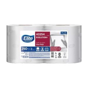 TOALLA AUTOCORTE 2X250 MT HOJA SIMPLE EVOLUTION MARCA ELITE COD 40254