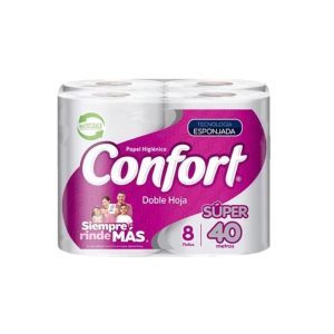 Papel Higiénico Confort Panal 40 Mts Doble Hoja 32 Rollos