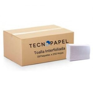 TOALLA INTERFOLIADA CLINIC 18 PAQUETES X 250 HOJAS MARCA TECNOPAPEL