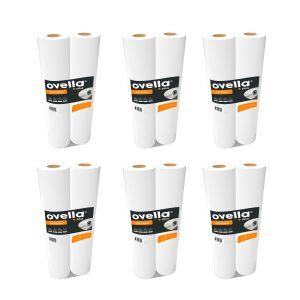 SABANILLA MEDICA PREPICADA 6 PAQUETES 12 ROLLOS X 48 METROS MARCA OVELLA.