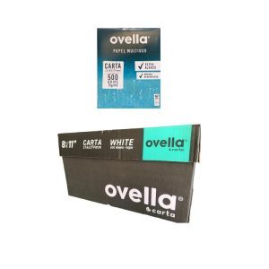RESMA CARTA MARCA OVELLA CAJA 10 PAQUETE POR 500 HOJAS BLANCA 75 GRAMOS