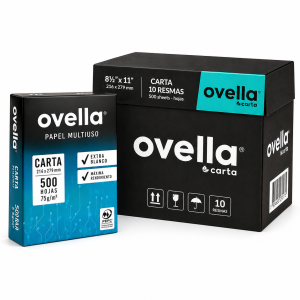 Resma Papel Carta Ovella – Caja 10 Resmas