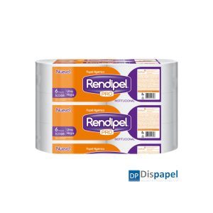 PAPEL HIGIENICO RENDIPEL 6X300 METROS HOJA SIMPLE Cod 52308
