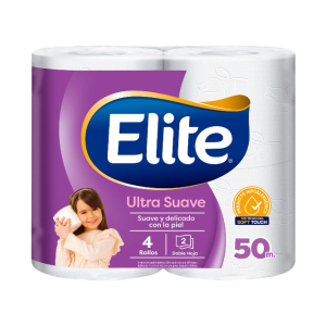 PAPEL HIGIENICO ELITE DOBLE HOJA ULTRA 50 METROS 32 ROLLOS
