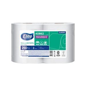 TOALLA ELITE JUMBO ECONÓMICA 2 ROLLOS X 250 MTS COD 40862