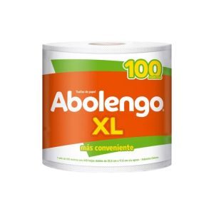 TOALLA PAPEL DOBLE HOJA ABOLENGO XL 100 MT 1 PAQUETE