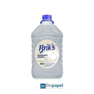 DETERGENTE LIQUIDO BRIKS CON SUAVISANTE COLOR BLANCO 5 LT