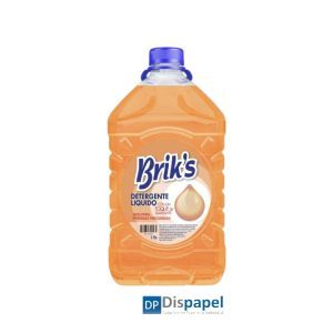 DETERGENTE LIQUIDO BRIKS  AROMA CORAL COLOR NARANJO 5 LT