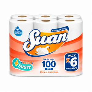 Toalla Papel Suan 6 rollos 100 mt