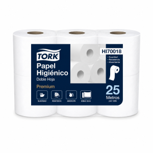 Papel higiénico tork D/H 48x25 metros - manga